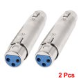 thumbnail image 2 of 2 x 3.4" Largo 3P XLR hembra a hembra toma MIC Audio Cable conector, 2 of 2