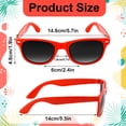 thumbnail image 2 of Gafas de Sol NEBURORA Neon Rojo Retro Colorido para Fiesta x12 Adultos, 2 of 7