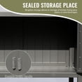 thumbnail image 4 of Gzxs Outdoor Aluminum Kitchen Storage Island, 48 Gallon Freestanding Storage Cabinet Outside Prep Table w/ Adjustable Legs, Protective Cover Included, 37.48"L x 20.31"W x 26.97"H, Gray, 4 of 6
