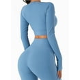 thumbnail image 4 of Ropa Deportiva Femenina, Top De Yoga De Manga Larga De Poliuretano De Nylon Transpirable Con Almohadillas Para El Pecho Para Ir De Compras ANGGREK No, 4 of 6