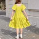 thumbnail image 4 of Teen Girls Dresses Summer Flutter Sleeve Smocked Dress Elegant A-Line Casual Sundress for Kids Ages 5-12 ,Sie:150, 4 of 4