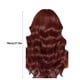 thumbnail image 3 of Pelucas con flequillo para mujer, peluca ondulada suelta, peluca para mujer, color rojo vino, cabello largo y rizado, peluca grande, cubierta para la cabeza, 70 cm, línea de cabello rizado rojo, 3 of 5