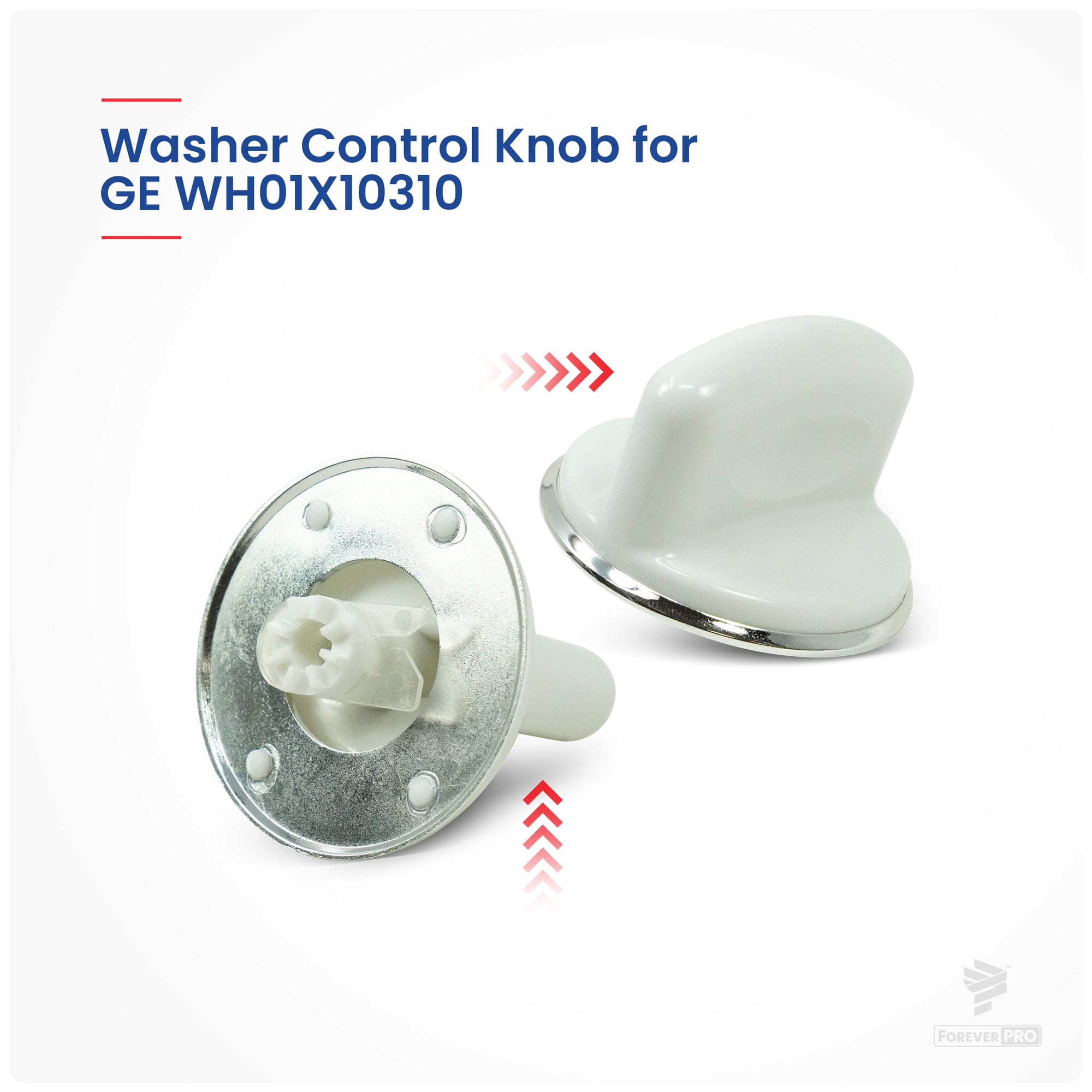 ForeverPRO WH01X10310 Control Knob Assembly for GE Washer WH01X10061 WH01X10310-25PK