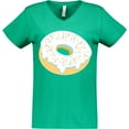 thumbnail image 3 of Inktastic White Donut with Sprinkles Women's V-Neck T-Shirt, 3 of 5
