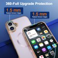 thumbnail image 4 of for iPhone 16 Plus Case Magnetic Ultra Slim Plating Design, TPU + PC Hybrid Shockproof Anti-Scratch Back Cover, Lightweight Drop Protective Phone Case Cover for iPhone 16 Plus, Purple, 4 of 7