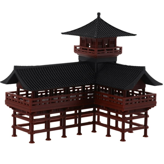 FRCOLOR Raindrops Mini Bonsai Figurines Ornament Aquarium Pavilion Ornaments Light Brown