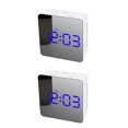 thumbnail image 3 of Wosthever Reloj despertador Digital LED para Hotel en casa, proyector de detección de luz automático ajustable, relojes de Radio, brillo ajustable tipo Luz azul tipo 1 2piezas Wosthever CBP441912, 3 of 6