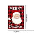 thumbnail image 4 of JOOCAR Merry Christmas Santa Plaid Garden Flag for Winter Christmas Home Outdoor Garden Yard Door Decor 12x18 inch, 4 of 5