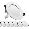 thumbnail image 4 of Foco empotrable LED, extraplano, lámpara empotrada redonda plana para techo, 7 W, equivalente a 700 lúmenes, 70 W incandescente, CA 175-265 V, blanco neutro, para baño, salón, caja de 6, 4 of 4