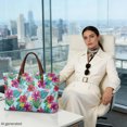 thumbnail image 3 of Eheartsgir Tote Handbag with with Zipper Lightweight, Vibrant Floral Print Large Capacity Top Handle Tote Bag for Shopping Daily Use, 3 of 6