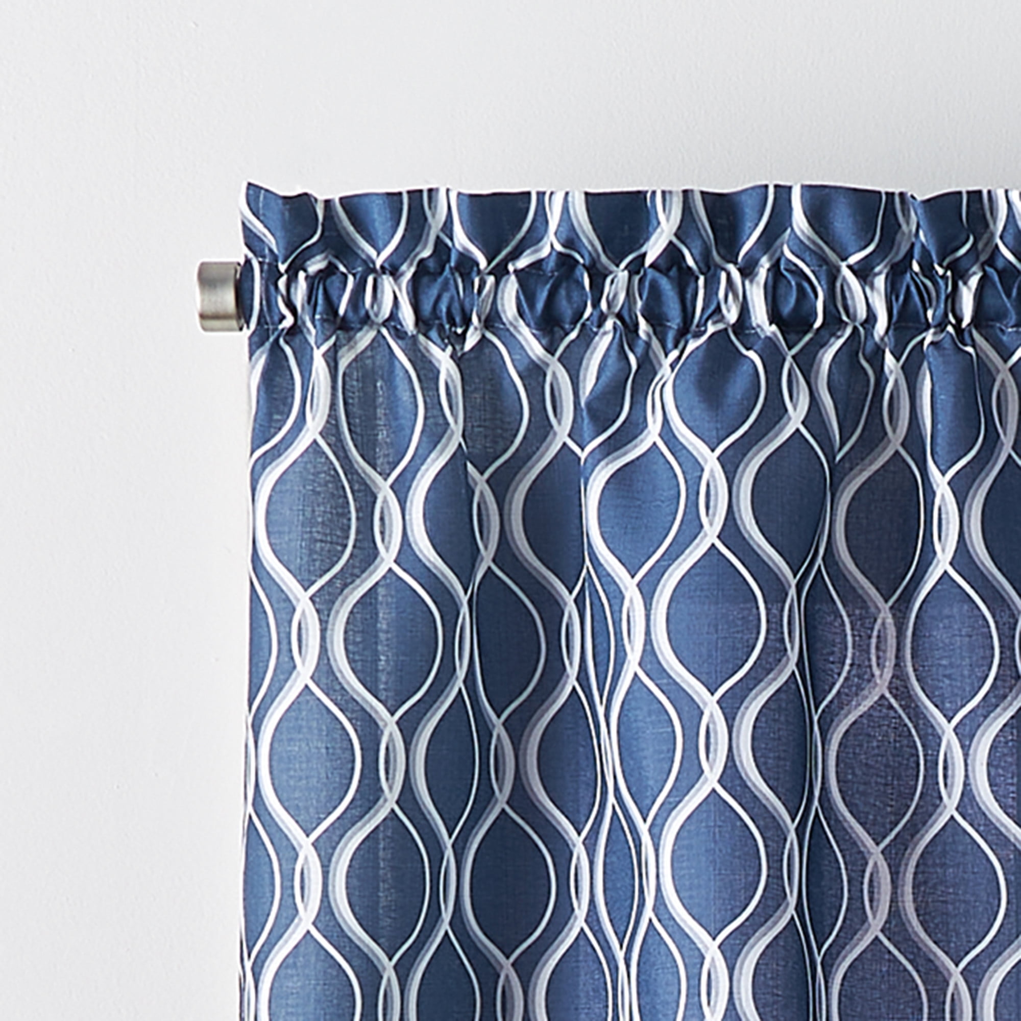 Curtainworks Morocco Swag Pair, Navy, 100% Polyester, 58"W x 14"L, Adult