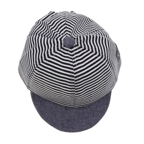 Gorra de béisbol con visera a rayas para bebés, niños y niñas Armada