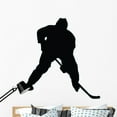 thumbnail image 1 of Ice Hockey Silhouette Wall Decal by Wallmonkeys Peel and Stick Graphic (48 in H x 34 in W) WM108168, 1 of 4