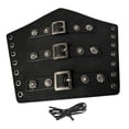 thumbnail image 1 of Guantes y muñequeras de cuero sintético para caballero, estilo steampunk, medievales De encaje negro, 1 of 9