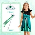 thumbnail image 2 of Benylion Ice Princess Dress Up with accessories for Girls Birthday Party Outfits 1-2T Halloween Costumes for Kids Cosplay Princess Costume, 2 of 7