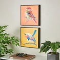 thumbnail image 2 of 12" x 13" Colorful Bird Framed Wall Art with Black Frame and Gold Foil Accents, by DecMode (2 Count), 2 of 9