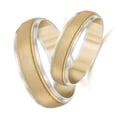 thumbnail image 3 of Pompeii3 Gold Matching His Hers Two Tone Wedding Band Ring Set, 3 of 3