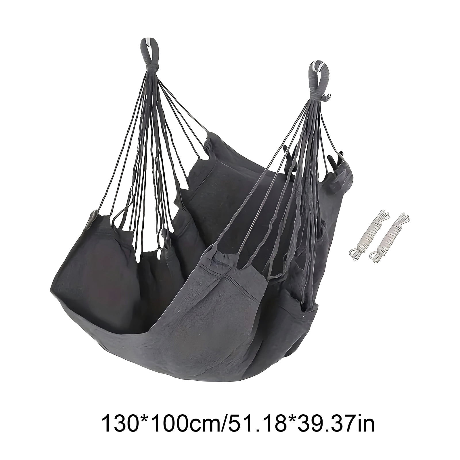 Fufafayo Hanging Hammock Chair For Adults, Nylon Rope Swing Seat With Spreader Bar, Indoor Outdoor Boho Decor For Bedroom Balcony Patio Garden