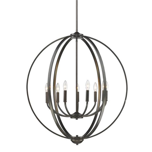 Golden Lighting 3167-9 EB Colson EB 31 in. 9 Light Chandelier, Bronze