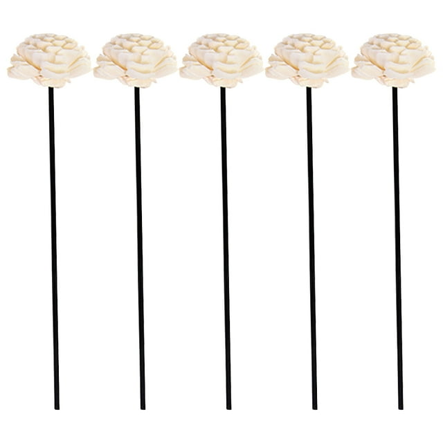 SHISUYAN 5pcs Rattan Fragrance Diffuser Flower Replacement Refill Rattan Sticks Aroma Diffuser Sticks