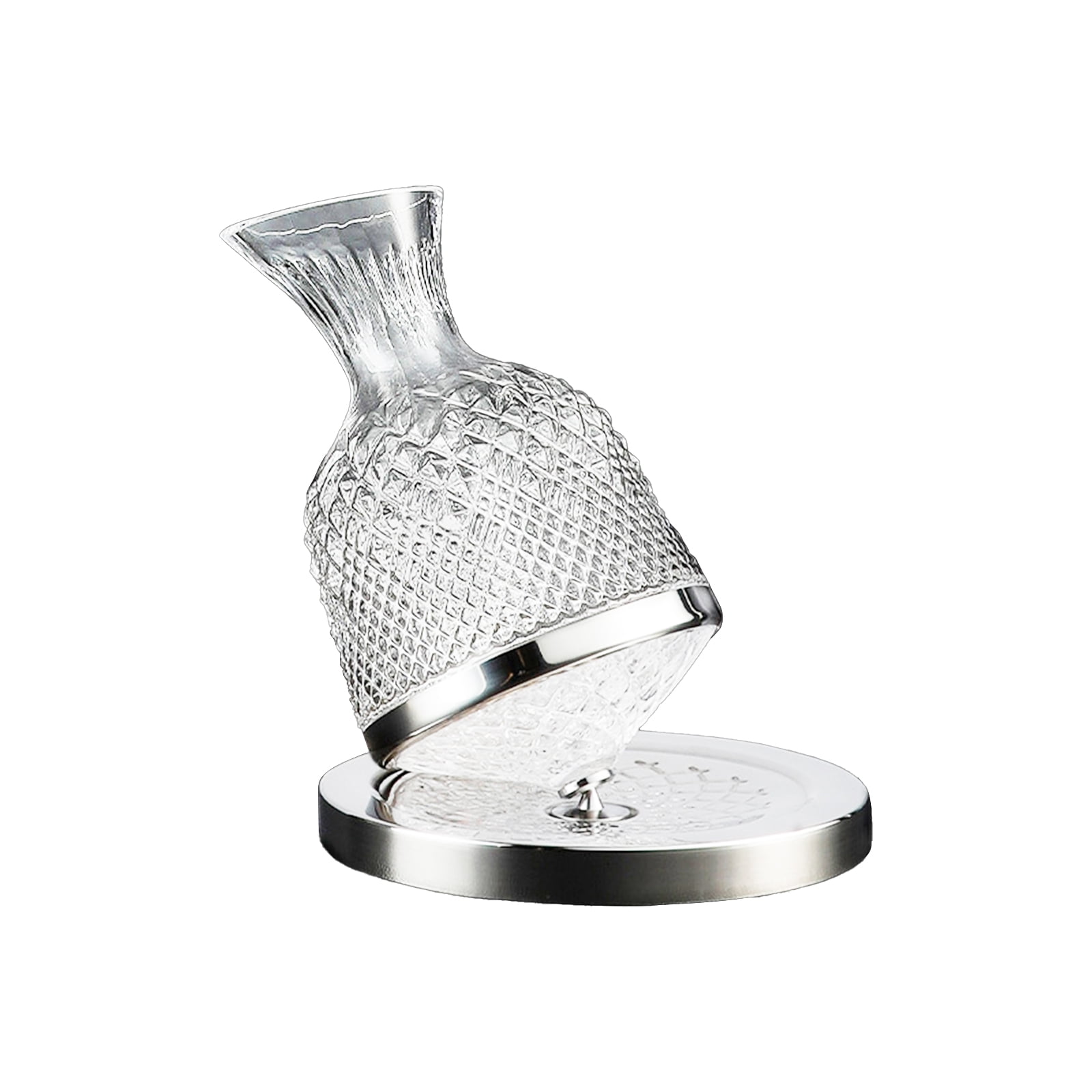 Glass Red Wine Rotary Decanter,Glass Wine Top Spinning Wine Decanter