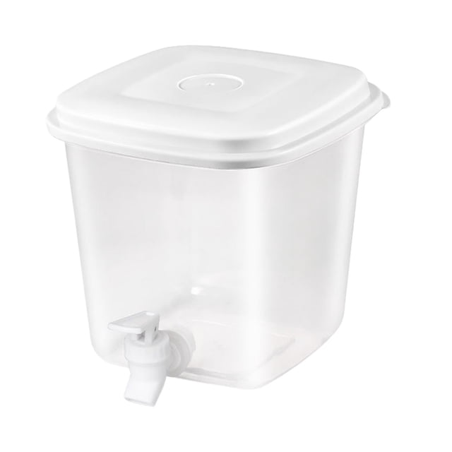 Dispensador de bebidas para refrigerador de 3.5 L con grifo, jarra de agua fría para bebidas, recipiente transparente a prueba de fugas para jugos, té helado, cubo de bebidas para fiestas en el hogar