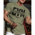 thumbnail image 2 of Gymish Gym Therapy V2 Workout T-Shirt for Men, Funny Gym Shirts, Lifting T-Shirt, Deadlift Tee, Men's Gym Shirt, Workout Tops, Powerlifting & Bodybuilding Tee, 2 of 6