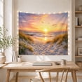 thumbnail image 5 of Sandy Beach Path with Sea Grass at Golden Sunset, Serene Coastal for Beach Lovers, Ocean Nature Wall Art, Housewarming Gift, Tapestry Wall Hanging for Bedroom and Living Room, 5 of 7