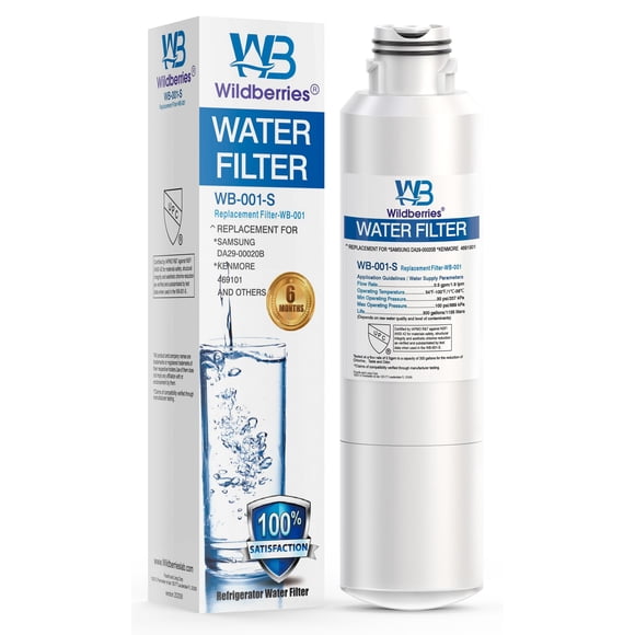 Wildberries DA29-00020B Replacement for Samsung Water Filter DA97-08006A, RS25J500DSR, RF23J9011SG, RF23J9011SR/AA, RF263TEAESG, RS25J500DSG, RF263BE