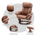 thumbnail image 5 of Mcombo Faux Leather Reclining Chairs with Ottoman, 360 Degrees Swivel Recliners with Massage 4999(Saddle), 5 of 8