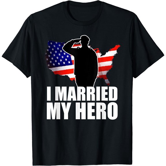 Patriotic American Flag Veteran Military Wife Support Women T-Shirt