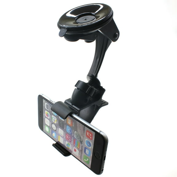 Car Mount for iPhone 14/Pro/Max/Plus - Dash Windshield Holder Cradle Rotating Dock