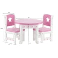 thumbnail image 6 of Emily Rose 14.5 Inch Doll Furniture Lovely Pink and White Doll Table and 2 Chair Dining Set, 6 of 10