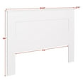 thumbnail image 6 of Pemberly Row Traditional Wood Queen Flat Panel Headboard in White, 6 of 6