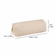 thumbnail image 2 of Small Pencil Case PU Leather Zipper Pen Bag, Minimalist Compact Stationery Organizer for School Office Travel, Durable Water Resistant White, 2 of 6