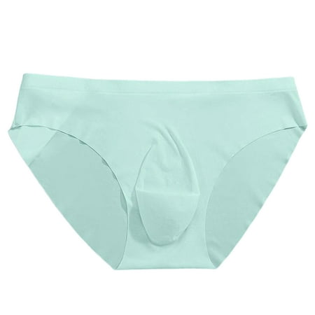 

HEVIRGO Men Briefs Stretchy U Convex Breathable Mid Waist Solid Color Plus Size Close Fit Panties Underwear for Sleeping