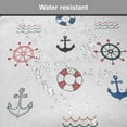 thumbnail image 7 of Nautical Chair Seating Cushion Set of 6, Marine Elements Featured Life Anchor Compass Sea Waves Theme, Seat Pads for Office with Anti-slip Backing, 16"x16", Blue and Red, by Ambesonne, 7 of 7