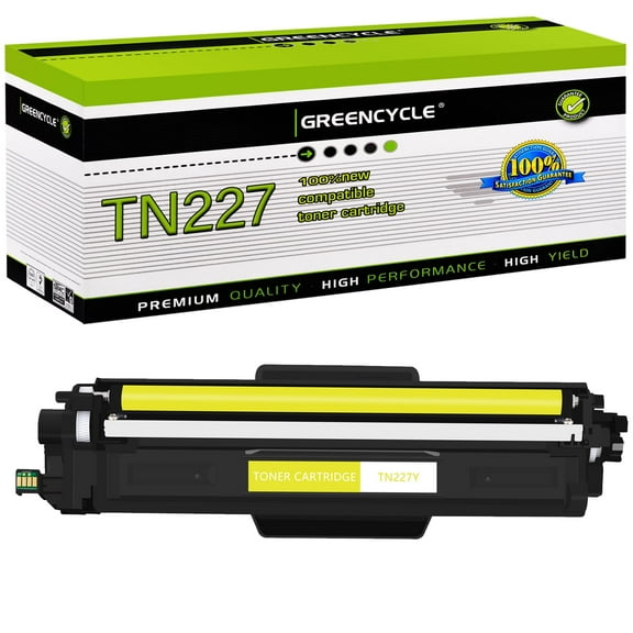 greencycle TN227 TN223 Yellow Toner Cartridge Compatible for Brother TN-227 TN-223 TN227Y to use with HL-L3290CDW MFC-L3710CW DCP-L3550CDW Printer (High yield, 1-Pack)