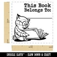 thumbnail image 2 of This Book Belongs to Nerdy Owl Self-Inking Rubber Stamp Ink Stamper - Black Ink - Small 1 Inch, 2 of 7