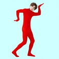 thumbnail image 5 of Mercatoo Kids Full Body Unitard 𝗢ne-Piece Long Sleeve Footed Jumpsuit Turtleneck Stretchy Leotard Gymnastics Catsuit, 5 of 6