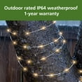 thumbnail image 6 of Mainstays Solar Power 200-Count Warm White Fairy LED Wire String Lights Garden Decorative, 6 of 11
