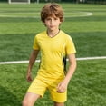 thumbnail image 2 of WAYUTE Boys Children's Football Uniform Set Quick Drying Sports Soccer Shirt for Kids Stretchy Short Sleeve Suit Casual Clothing Sets, 2 of 6