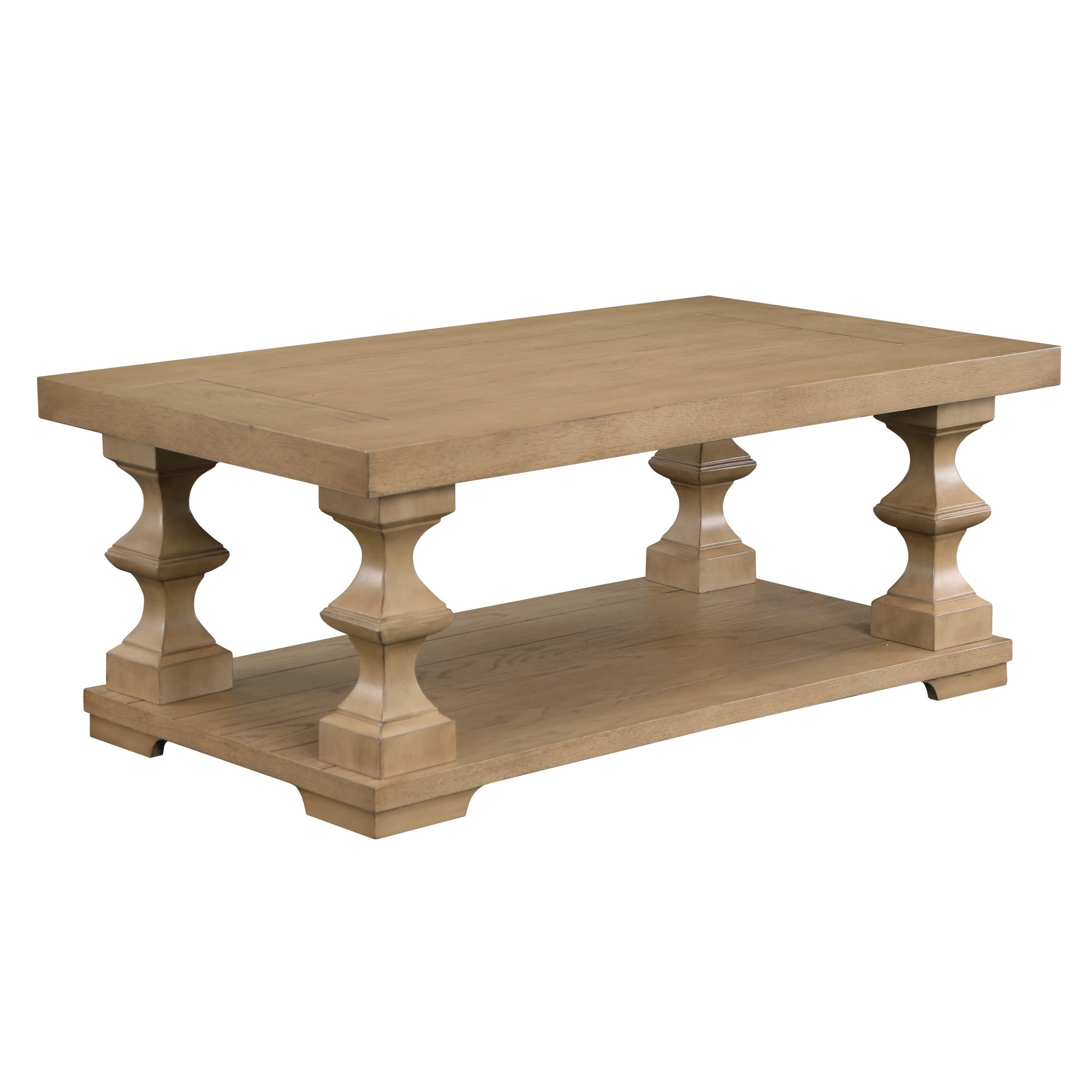Steve Silver Co. Storage Hand-stained Oak Veneers Coffee Table, Sand