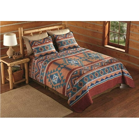 Southwest Geometric Red, Turquoise, & Brown Native Aztec ...