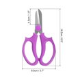 thumbnail image 2 of Uxcell Garden Scissors Floral Shears Floral Scissor Gardening Pruning Shears Purple 2 Pcs, 2 of 5