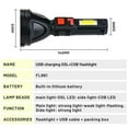thumbnail image 6 of FUTATA Super Bright 100000LM LED Strong Light Tactical Torch, USB Rechargeable, With 4 Lighting Modes Portable Handheld Light For Outdoor, Waterproof, Emergency, Camping, Hiking, Travel, 6 of 8