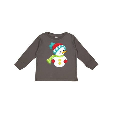 

Inktastic Christmas Snowman Hat Scarf Gloves Carrot Nose Gift Toddler Boy or Toddler Girl Long Sleeve T-Shirt