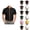 Black-2, variant on Mens Dress Shirts Summer Short Sleeve Button Down Lapel Collar 4 Way Stretch Color Block Business Casual Shirt