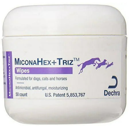 UPC: 0813471013857 | Dechra Miconahex +Triz Pet Wipes Anti-Bacterial and Anti-Fungal Properties 50CT