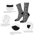 thumbnail image 3 of KLL simple white Snowflake Print Cool Socks Men's Women's Crew Socks Funny Crazy Novelty Stockings, 3 of 6